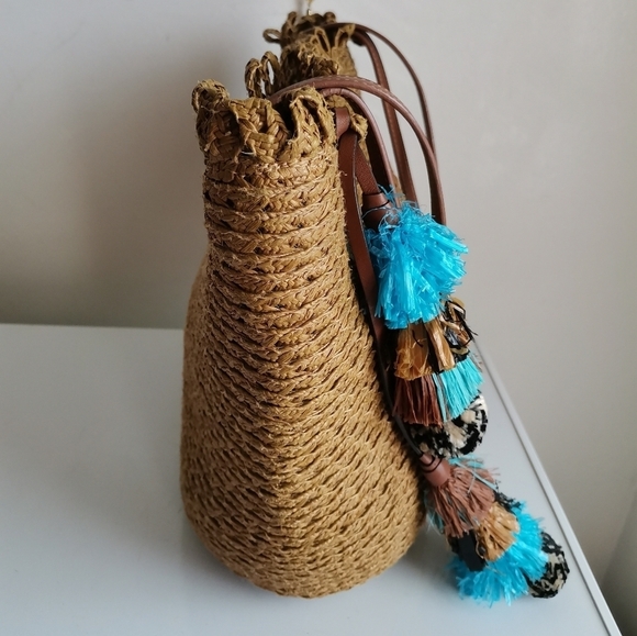 ÉRIC JAVITS NEW YORK RAFIA TOTE BAG - Picture 6 of 11